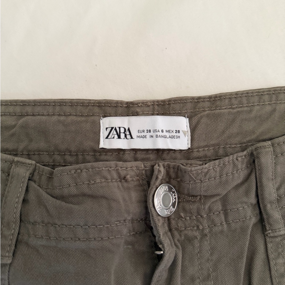 ZARA Cargo Pants - Olive Green - Picture 4 of 4